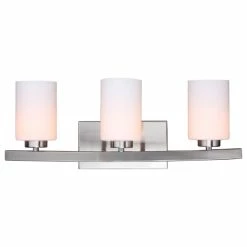 Woodbridge Lighting Inc. Woodbridge Lighting Charlotte 3-Light Bath, Opal Cylinder Glass, Halogen G9 -home bar shop afe151cc09653b41 4342 w800 h800 b1 p0