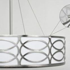 Kira Home Sienna 19" Metal Drum Chandelier, Glass Diffuser, Brushed Nickel -home bar shop b1517e1a00d25ca2 1227 w800 h800 b0 p0