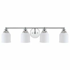 JONATHAN Y Lydia Iron/Frosted Glass Farmhouse Cottage LED Vanity, 4-Light -home bar shop b1b1dbec0f614643 8381 w800 h800 b1 p0