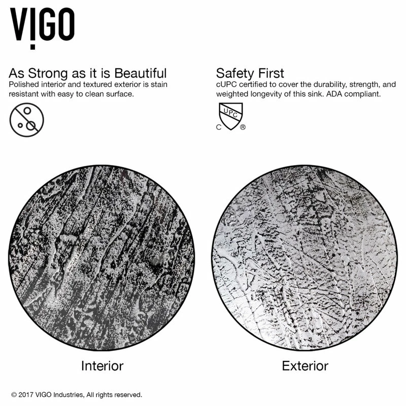 VIGO Titanium Glass Vessel Bathroom Sink And Niko Faucet Set 10 VIGO Titanium Glass Vessel Bathroom Sink And Niko Faucet Set - Image 10