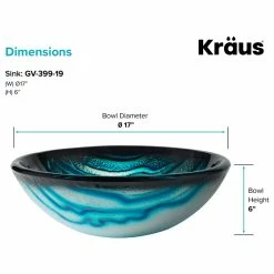 Kraus USA, Inc. Nature Series 17" Round Blue Glass Vessel 19mm Bathroom Sink 15 Kraus USA, Inc. Nature Series 17" Round Blue Glass Vessel 19mm Bathroom Sink -home bar shop b4813b9700e5e73b 3088 w800 h800 b1 p0