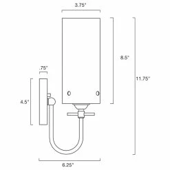 Kira Home Inara 12" Farmhouse Wall Sconce, Gooseneck Bathroom Light, Glass -home bar shop b4f17fd000d3a290 8430 w800 h800 b1 p0