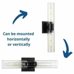 Progress Lighting Clarion 2-Light Matte Black Clear Glass Modern Wall Light -home bar shop b5a1ec070feb8157 5686 w800 h800 b1 p0