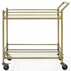 Crosley Aimee 2 Tier Glass Top Bar Cart In Antique Gold 7 Crosley Aimee 2 Tier Glass Top Bar Cart In Antique Gold -home bar shop b5e1bbd0019f6749 8297 w800 h800 b1 p0