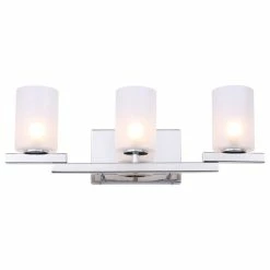 Woodbridge Lighting Inc. Woodbridge Lighting Jewel 3-Light Bath LED, Opal Cylinder Glass