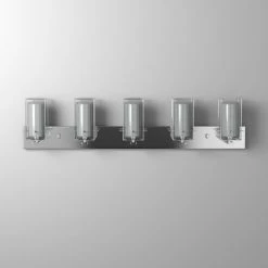 EGLO USA Vanity Wall Light With Chrome Finish And Clear And White Glass -home bar shop b651a42a00467a76 0255 w800 h800 b0 p0