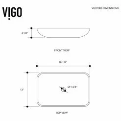 VIGO 18" Glass Vessel Bathroom Sink And Niko Vessel Faucet -home bar shop b671584200ddbec4 0584 w800 h800 b1 p0