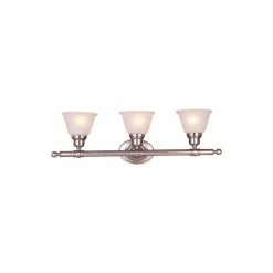 Maxim Lighting International Maxim 7143 Essentials 29"W Bath Light - Satin Nickel / Frosted Glass -home bar shop b771a8c0055534b2 0729 w800 h800 b1 p0