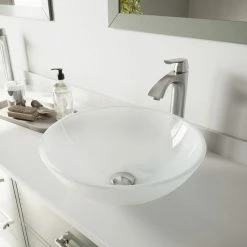 VIGO White Frost Glass Vessel Bathroom Sink And Linus Faucet Set -home bar shop b7a12bfe0e9ed8f1 2907 w800 h800 b0 p0