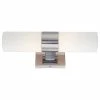 Minka Aire 2-Light Wall Sconce, Chrome With Etched Opal Glass Glass