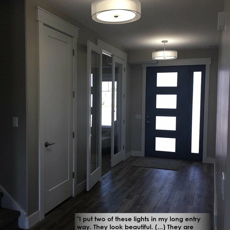 Kira Home Lindos 20" Double Drum Chandelier, Glass Diffuser, Stem-Hung 5 Kira Home Lindos 20" Double Drum Chandelier, Glass Diffuser, Stem-Hung - Image 5