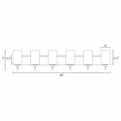 Kira Home Armada II 48" Over Mirror / Bathroom Light, Hammered Glass Shades -home bar shop ba0185690d6415c2 8686 w800 h800 b1 p0