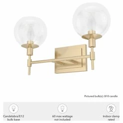 Hunter Fan Company Xidane Alturas Gold, Clear Glass 2 Light Vanity Wall -home bar shop ba11dcbe039ba537 0663 w800 h800 b1 p0