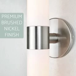 Kira Home Duo 21" Wall Sconce, Frosted Opal Glass Shades For Bathroom/ -home bar shop bb41b93e0fab1229 8698 w800 h800 b0 p0