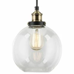 Linea Di Liara Primo Pendant With Clear Glass Shade