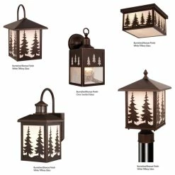 Vaxcel Yosemite 1L Bronze Rustic Outdoor Tree Post Light White Glass, Tree -home bar shop bc41d67402e05b44 0919 w800 h800 b1 p0