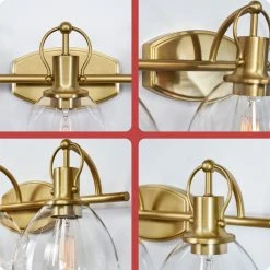 Kira Home Walford 25" 3-Light Bathroom Light + Glass Shades, Warm Brass 11 Kira Home Walford 25" 3-Light Bathroom Light + Glass Shades, Warm Brass -home bar shop bce1599e025e69a3 8690 w800 h800 b0 p0