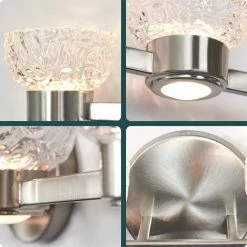 Kira Home Imogen 31" LED Bathroom Light, Etched Glass Shades, 3000k Soft White -home bar shop be6155050349289d 8430 w800 h800 b0 p0