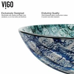 VIGO Oceania Glass Vessel Sink And Linus Faucet Set, Brushed Nickel Finish -home bar shop be910ccd0e9ed993 2607 w800 h800 b1 p0