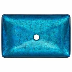 Swiss Madison Cascade Rectangular Glass Vessel Sink With Faucet, Ocean Blue 18 Swiss Madison Cascade Rectangular Glass Vessel Sink With Faucet, Ocean Blue -home bar shop c01142b900a55d96 7455 w800 h800 b1 p0