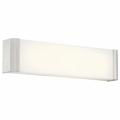 Access Lighting Origin, Vanity, Brushed Steel, Frosted Glass, 19"