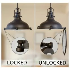 Kira Home Beacon 11" Farmhouse / Nautical Pendant Light, Round Fresnel Glass -home bar shop c1013e0c00c3e74b 8690 w800 h800 b1 p0