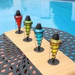 Sunnydaze Decor Sunnydaze Glass Outdoor Tabletop Torches, Fiberglass Wicks, Set Of 8, Multi -home bar shop c3e1d9cf0f3d603c 5573 w800 h800 b0 p0