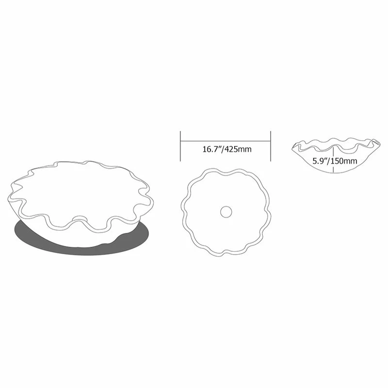 HOMARY BlueandGreen Seashell Glass Bathroom Vessel Sink, Waterfall Faucet System 5 HOMARY BlueandGreen Seashell Glass Bathroom Vessel Sink, Waterfall Faucet System - Image 5