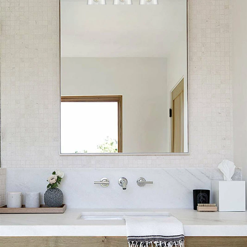 Kira Home Raphael 23" Farmhouse / Bathroom Light, Glass Shade, Smoked Birch Wood 2 Kira Home Raphael 23" Farmhouse / Bathroom Light, Glass Shade, Smoked Birch Wood - Image 2