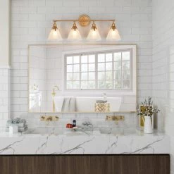 LNC Lighting LNC Modern 4-Light Distressed Gold Bathroom Vanity Light With Glass -home bar shop c481fa3e0316ccfc 9297 w800 h800 b0 p0