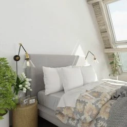 LALUZ Modern Glass Adjustable Wall Sconce Lighting, Black/Bronze -home bar shop c4f1487b02f49e78 0738 w800 h800 b0 p0