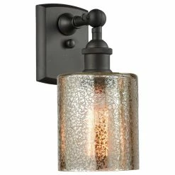Innovations Lighting Cobbleskill 1-Light Sconce, Mercury Glass, Oil Rubbed Bronze