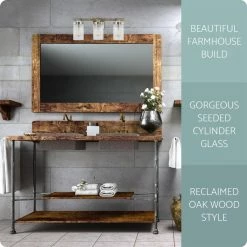 Kira Home Concord 22" Farmhouse / Bathroom Light, Seeded Cylinder Glass Shades -home bar shop c801442c0357ae18 8434 w800 h800 b0 p0