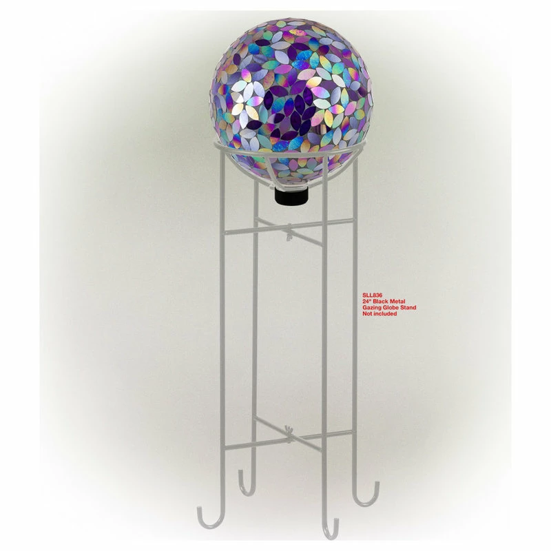 Alpine Corporation Indoor/Outdoor Glass Mosaic Gazing Globe Yard Decoration 8 Alpine Corporation Indoor/Outdoor Glass Mosaic Gazing Globe Yard Decoration - Image 8