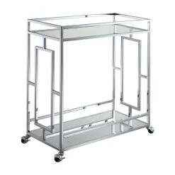 Convenience Concepts Town Square Glass And Chrome 2 Tier Bar Cart S14-127 9 Convenience Concepts Town Square Glass And Chrome 2 Tier Bar Cart S14-127 -home bar shop ca21e9190f902213 5233 w800 h800 b1 p0