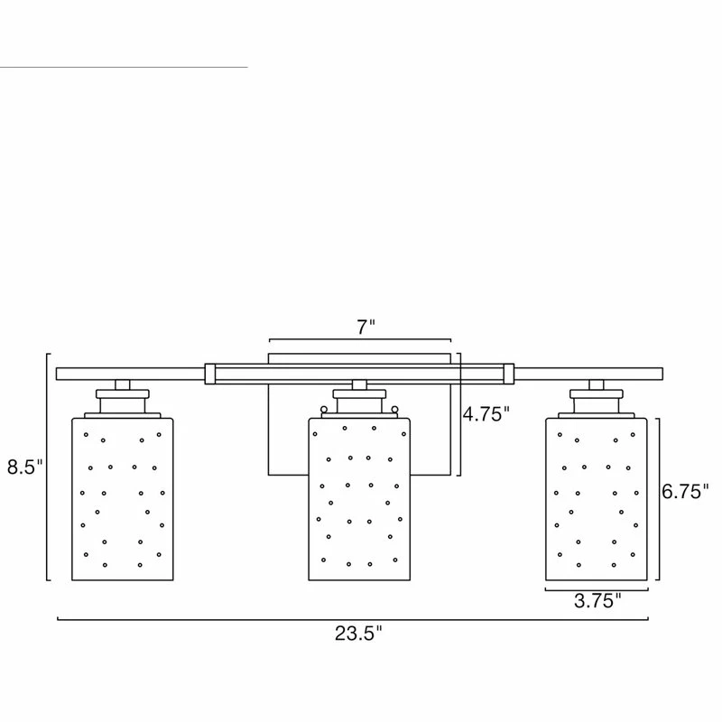 Kira Home Graham 23.5" Farmhouse / Bathroom Light, Seeded Glass Shades, Oil 7 Kira Home Graham 23.5" Farmhouse / Bathroom Light, Seeded Glass Shades, Oil - Image 7
