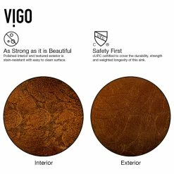 VIGO Rectangular Russet Glass Vessel Bathroom Sink Set Niko Vessel Faucet -home bar shop cb414d2e0f5a15bf 3365 w800 h800 b1 p0