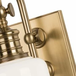 Hudson Valley Lighting Keswick 1-Light Bath And Vanity With Opal Glossy Glass Shade, Aged Brass -home bar shop cc8163b90d081c78 6349 w800 h800 b0 p0