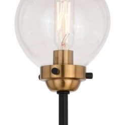 Vaxcel Orbit Brass/Oil Rubbed Bronze Industrial MCM Wall Sconce, Glass Globe, 16"H -home bar shop cd31a2f30166df25 5609 w800 h800 b1 p0