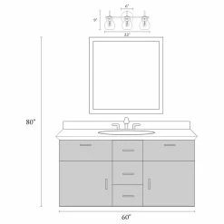 LNC Lighting LNC 22" Modern Matte Black Globe Clear Glass Bathroom Vanity Light -home bar shop cdc1952c0311aba4 5580 w800 h800 b1 p0