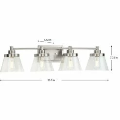 Progress Lighting Hinton 4-Light Brushed Nickel Clear Seeded Glass Bath Vanity Light -home bar shop ce310bc300d4af8c 3292 w800 h800 b1 p0
