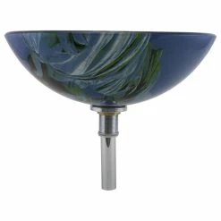 Renovators Supply Manufacturing Liberty Tempered Glass Vessel Sink With Drain, Blue Double-Layer Round Bowl Sink 8 Renovators Supply Manufacturing Liberty Tempered Glass Vessel Sink With Drain, Blue Double-Layer Round Bowl Sink -home bar shop ce31a7120b58c3b5 6517 w800 h800 b1 p0