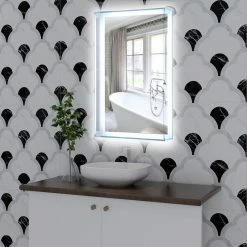 Vanity Art LLC Vanity Art LED Lighted Bathroom Mirror With Touch Sensor And Glass Cabinet -home bar shop cfb1cd1a0dc12e62 1946 w800 h800 b0 p0