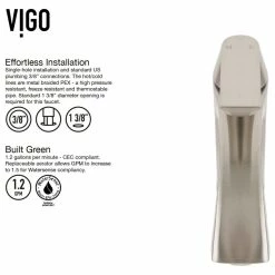 VIGO Oceania Glass Vessel Sink And Linus Faucet Set, Brushed Nickel Finish -home bar shop cfc135a70e9ed99c 2607 w800 h800 b1 p0