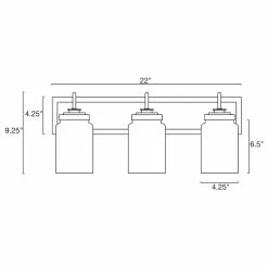 Kira Home Greyson 22" Farmhouse / Bathroom Light, Cylinder Seeded Glass Shades -home bar shop cff1907703762268 8434 w800 h800 b1 p0