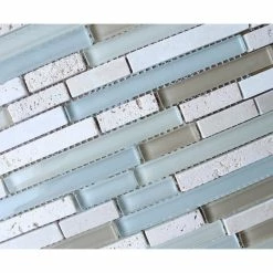 Anatolia Bliss Bliss Spa Stone And Glass Linear Mosaic Tile, 12"x12" Sheet -home bar shop d05101dc07bdbbb8 4657 w800 h800 b0 p0