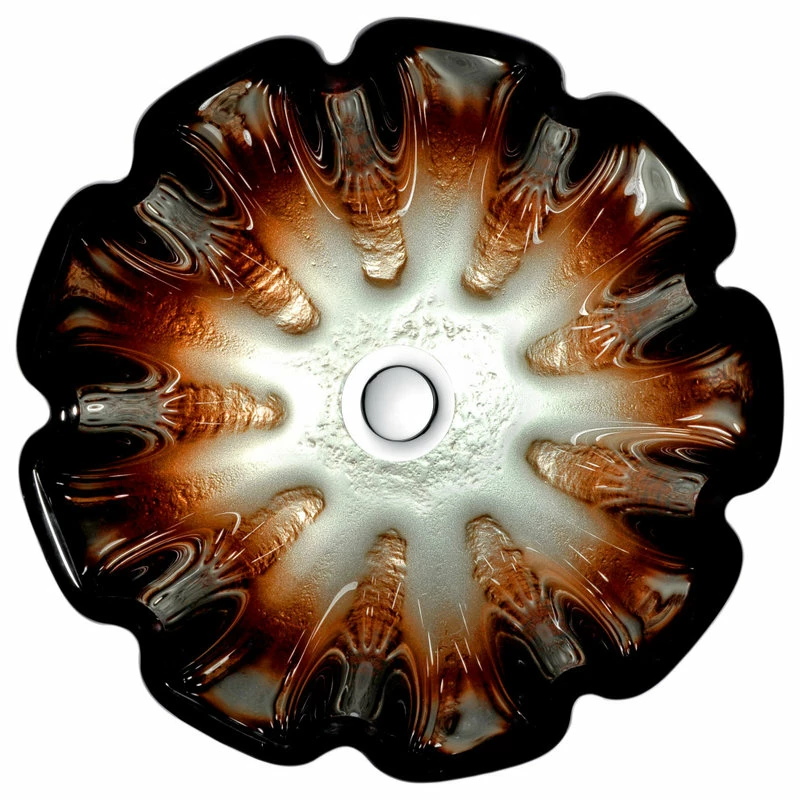 SpaWorld Corp ANZZI Tara Deco-Glass Vessel Sink, Opal Crest 3 SpaWorld Corp ANZZI Tara Deco-Glass Vessel Sink, Opal Crest - Image 3