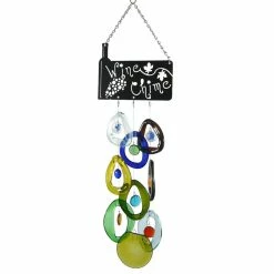 Modern Artisans 'Wine Chime' Recycled Glass Wine Bottle Windchime