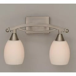 Toltec Lighting Bow 2 Light Bath Bar, 5" White Linen Glass -home bar shop d2c1b485070689e8 8482 w800 h800 b0 p0