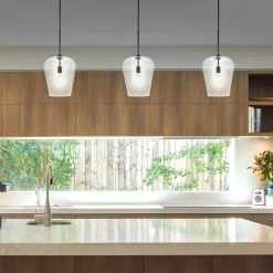 JONATHAN Y Hayes 11.25" 1-Light Iron/Glass LED Pendant, Oil Rubbed Bronze/Clear -home bar shop d491cbab0331a71a 0499 w800 h800 b0 p0